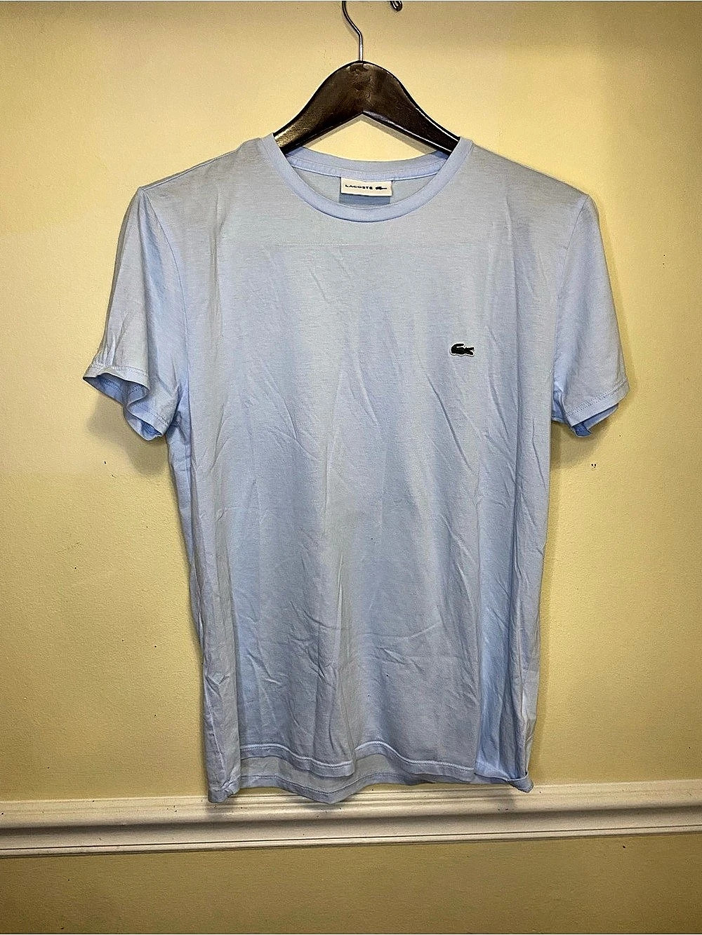 Lacoste Regular Fit Cotton Crew Neck T-Shirt Blue Medium